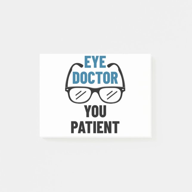 Augenarzt Sie Patient Funny Optometrist Post-it Klebezettel (Vorderseite)