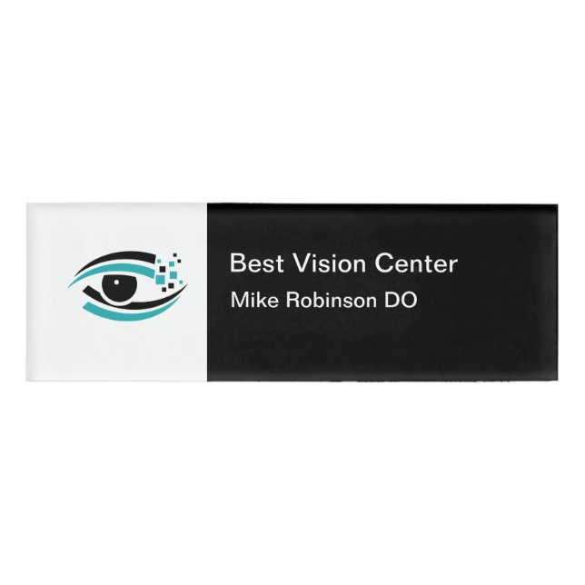 Augenarzt Vision Care Moderne Namensschilder Namenschild (Vorderseite)