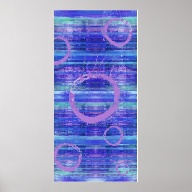 Augenblick Blauer Abstrakter Kunstmaler Plakat dru (Vorne)
