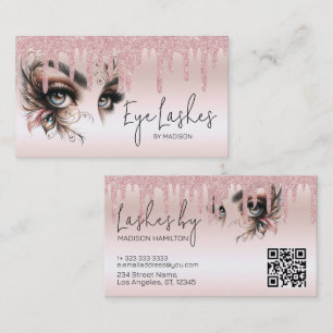 Augenblicke Glam Blush Pink Drilling Glitzer Visitenkarte