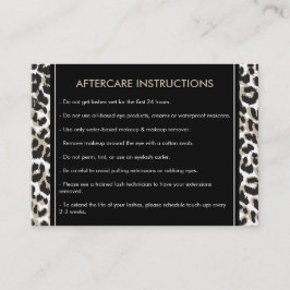 Augenblicke mit Leopard Print Aftercare Card Visitenkarte