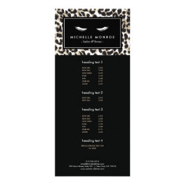 Augenblicke mit Leopard Print Rack Card Werbekarte