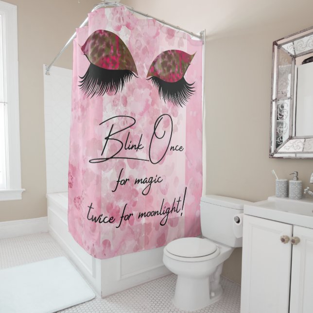 Augenblitze einmal für Zauber zweimal für Mondlich Duschvorhang (Beispiel)