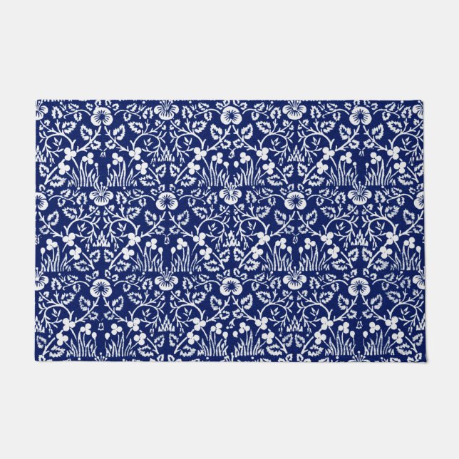 Augenbraue-Muster, William Morris Fußmatte (Vorderseite)