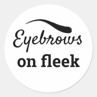 Augenbrauen auf Fleek Trendy Flawless Styled, ZFJ Runder Aufkleber