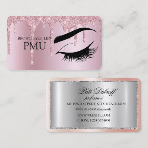 Augenbrauen-Nachbehandlung Blau PMU Microblading H Visitenkarte