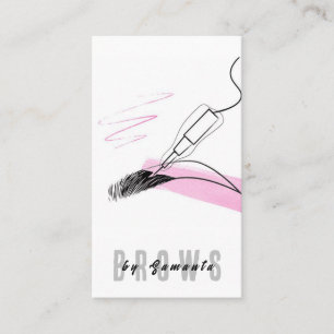 Augenbrauen-Nachbehandlung PMU Microblading Henna Visitenkarte