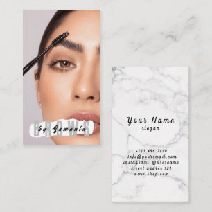 Augenbrauen-Nachbehandlung PMU Microblading Henna Visitenkarte