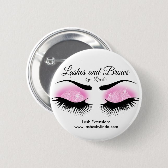Augenbrauen - rosa button (Vorne & Hinten)