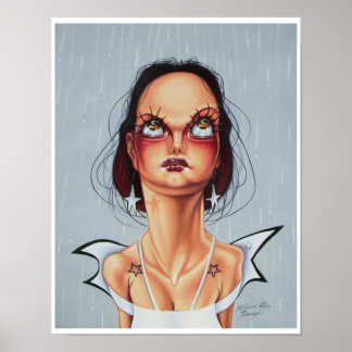 Augenbrauen und Ohrringe Poster