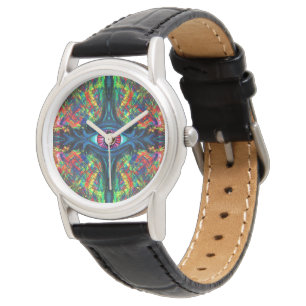 Augenbrauen- und Trippy-Malerei Armbanduhr