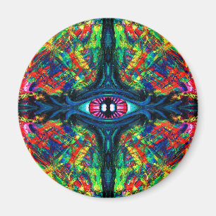 Augenbrauen- und Trippy-Malerei Magnet