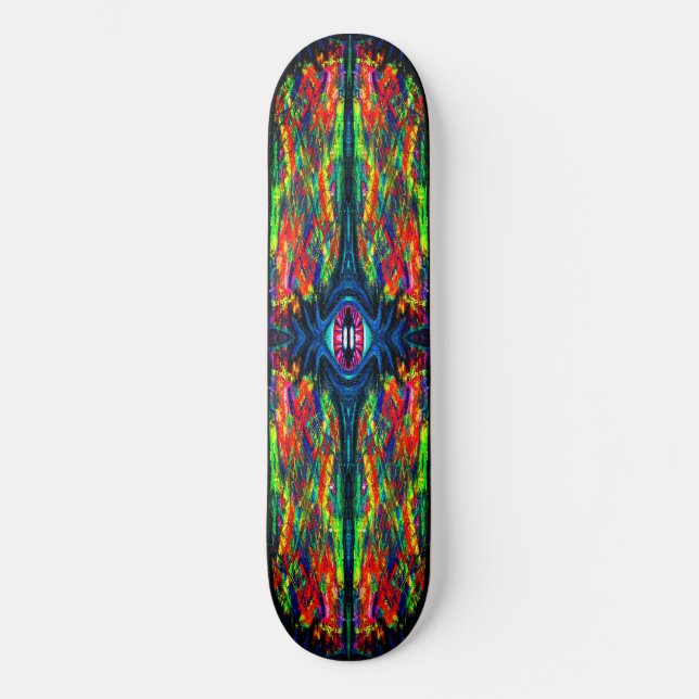 Augenbrauen- und Trippy-Malerei Skateboard (Vorderseite)