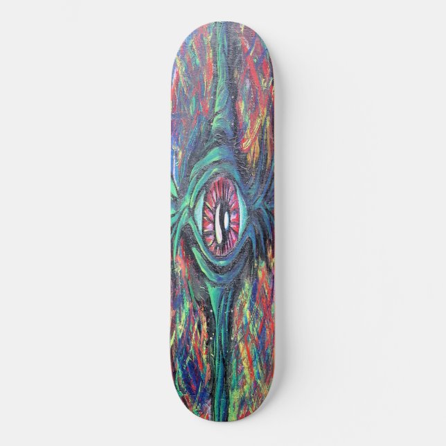 Augenbrauen- und Trippy-Malerei Skateboard (Vorderseite)