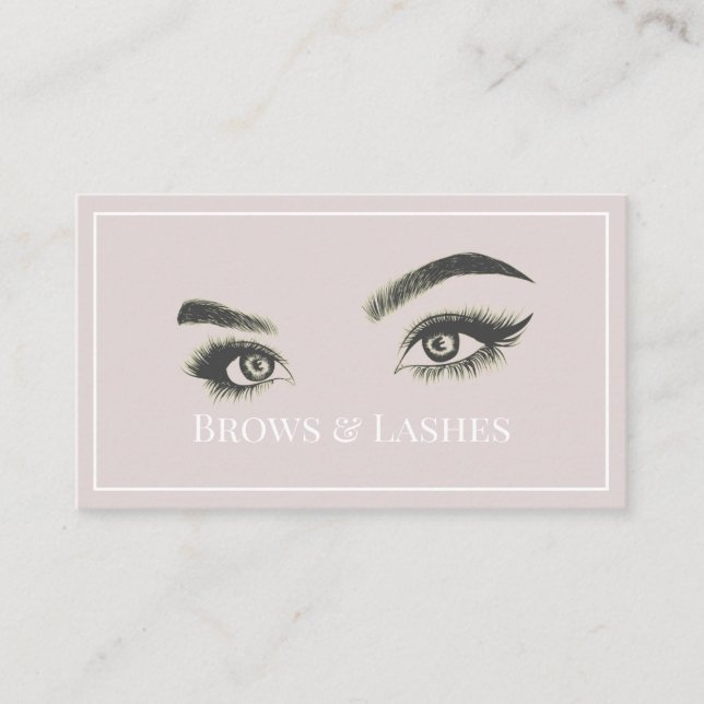 Augenbrauen & Wimpern Microblading, Wimpernverläng Visitenkarte (Vorderseite)