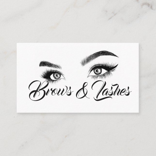 Augenbrauen & Wimpern Microblading, Wimpernverläng Visitenkarte (Vorderseite)