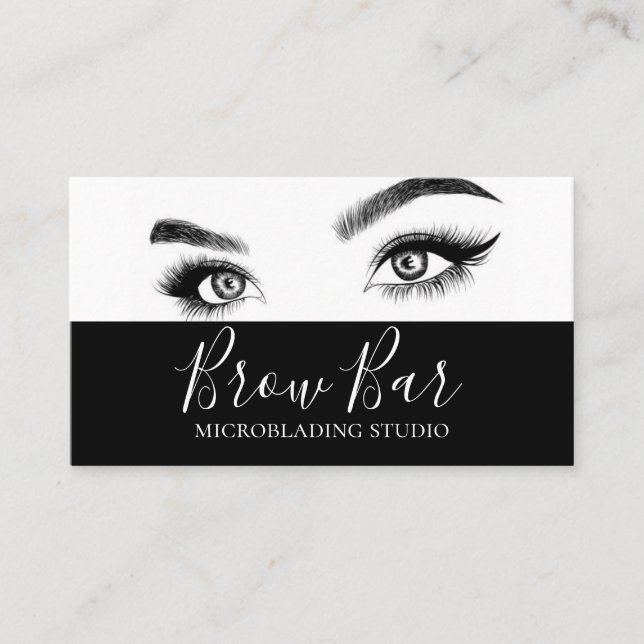 Augenbrauen & Wimpern Microblading, Wimpernverläng Visitenkarte (Vorderseite)