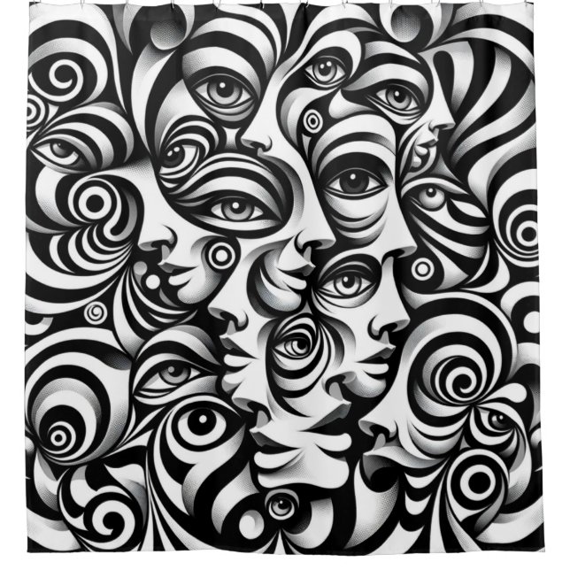 Augendesign Duschvorhang (Vorderseite)