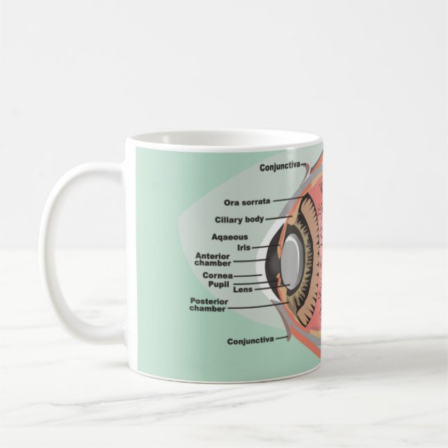 Augendiagramm für den nationalen Augenarztmonat Kaffeetasse (Links)