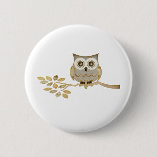 Augenen-Eule im Baum Button