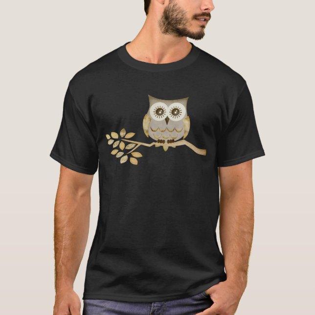 Augenen-Eule im Baum T-Shirt (Vorderseite)