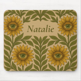 Augenersonnenblume Vintager Blumenkohl Individuell Mousepad