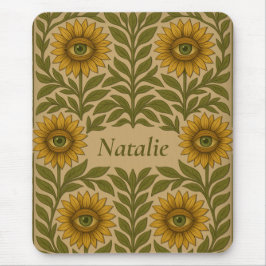 Augenersonnenblume Vintager Blumenkohl Individuell Mousepad