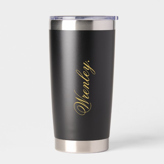 Augenfälliger stilvoller benutzerdefinierter Name Thermobecher (Links)