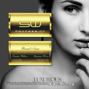 Augenfänge Schimmergolden und Imitate 3D-Initialen Visitenkarte