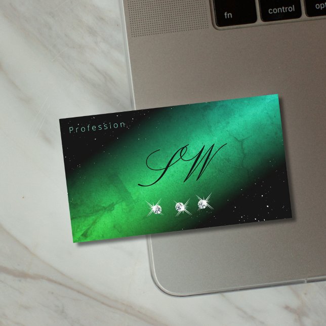 Augenfänge Schwarz Aquamarin funkelnde Juwelen-Ini Visitenkarte (Von Creator hochgeladen)