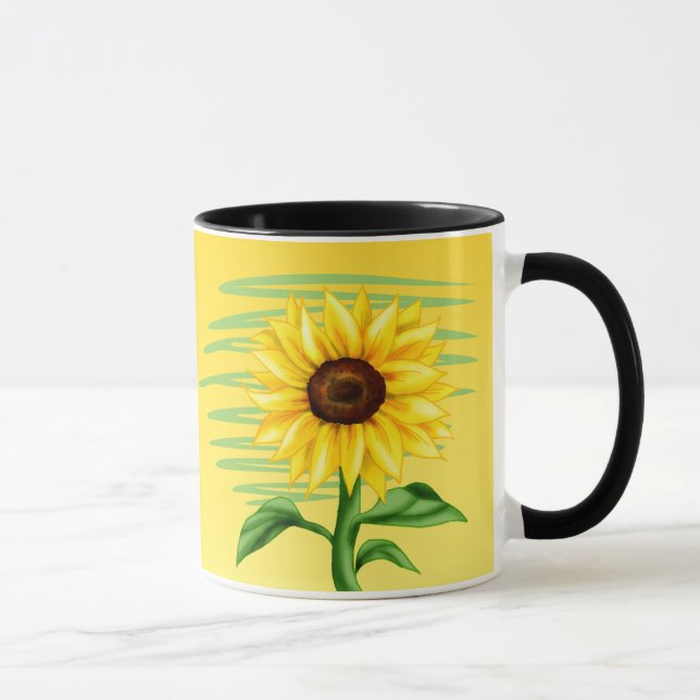 Augenfänger Hellgelbe Sonnenblume Tasse (Rechts)