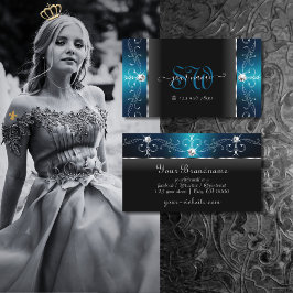 Augenfänger Schwarz Aquamarin gequiggelter Juwelen Visitenkarte