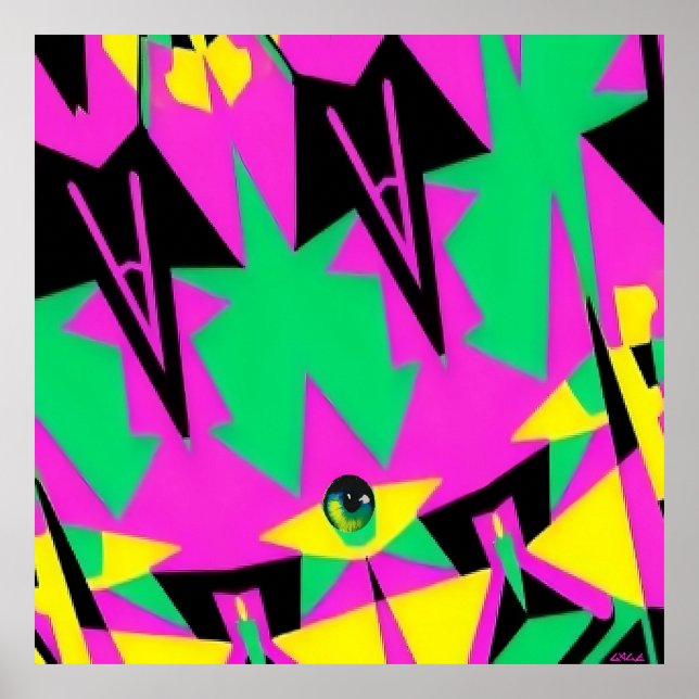 Augenfloater - Ken Gage Abstrakte Kunst Poster (Vorne)