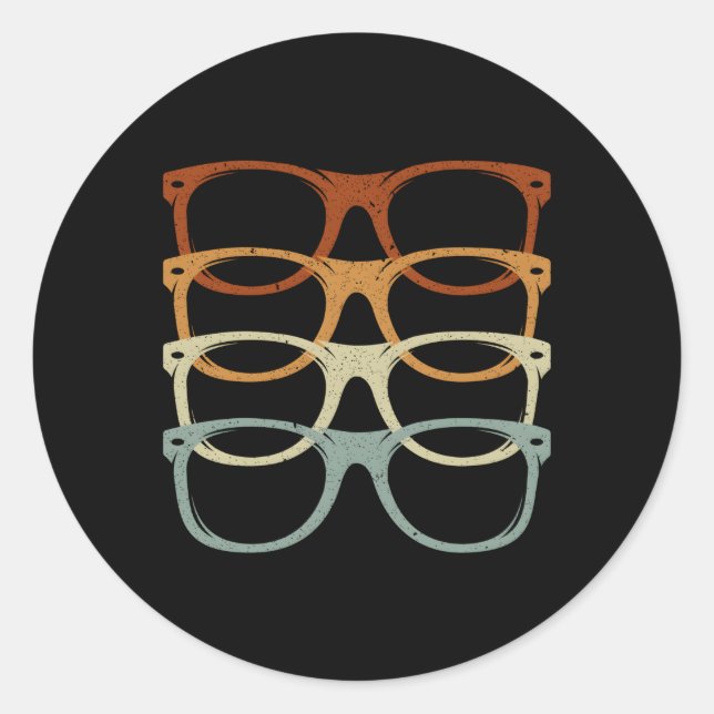 Augenglas Optomet Augenarzt Ophthalmologie Optomet Runder Aufkleber (Vorderseite)