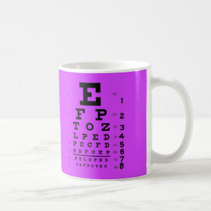 Augenheilkunde-Augen-Diagramm lila Kaffeetasse