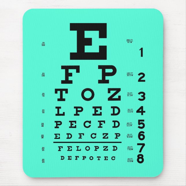 Augenheilkunde-Optometrie-medizinisches Mousepad (Vorne)
