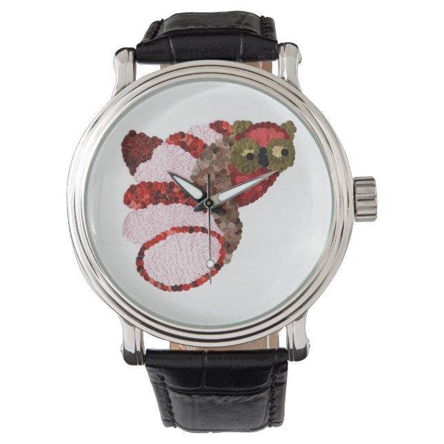 Augenleder-Uhr Armbanduhr (Vorderseite)
