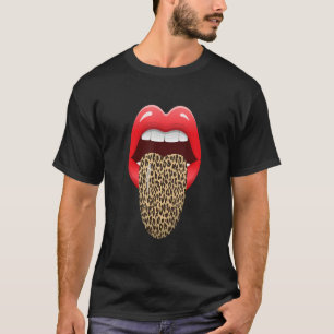 Augenlider Lippen und Zunge Frauen Küssen Kleidung T-Shirt