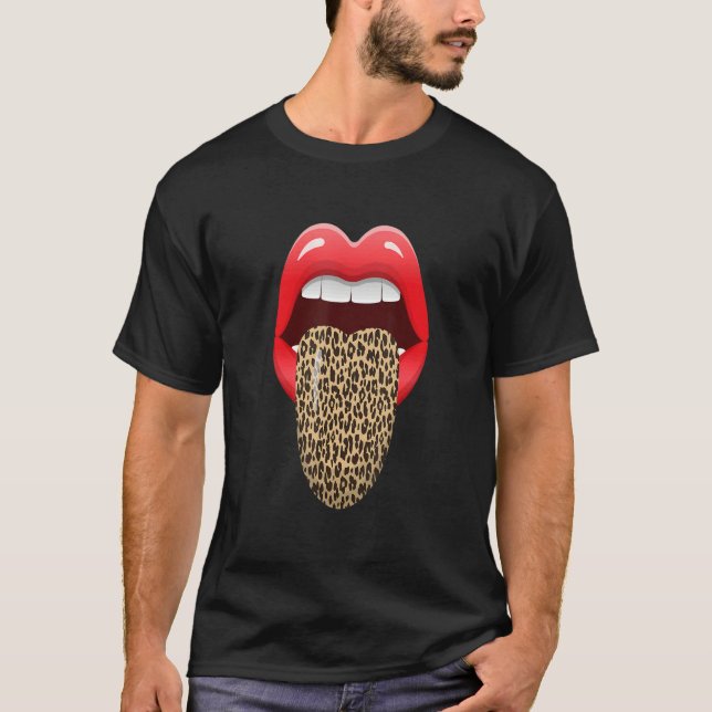 Augenlider Lippen und Zunge Frauen Küssen Kleidung T-Shirt (Vorderseite)