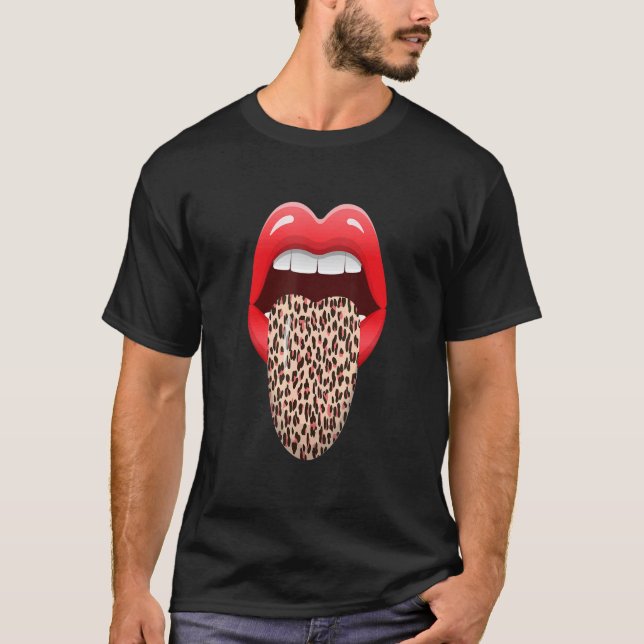 Augenlider Lippen und Zunge Frauen Küssen Kleidung T-Shirt (Vorderseite)