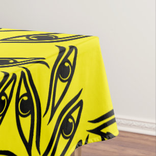 Augenmuster Gelb Schwarz Tischdecke