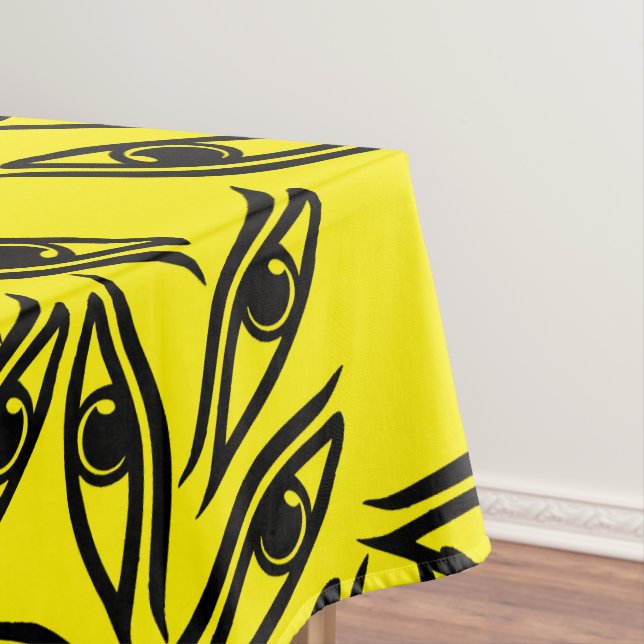 Augenmuster Gelb Schwarz Tischdecke (Beispiel)