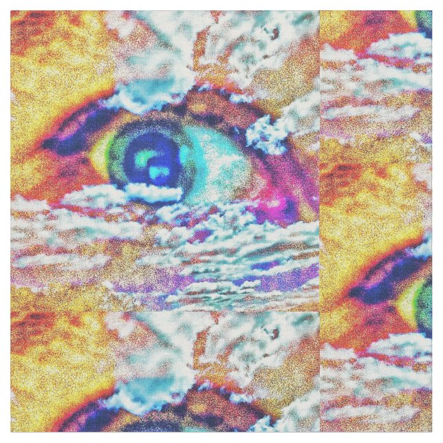 Augenmuster Stoff (Nahaufnahme)