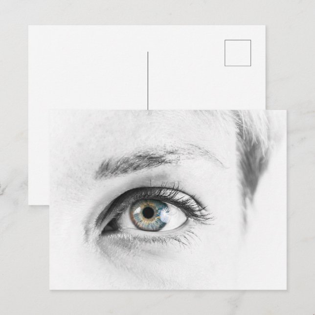 Augennähe Postkarte (Vorne/Hinten)