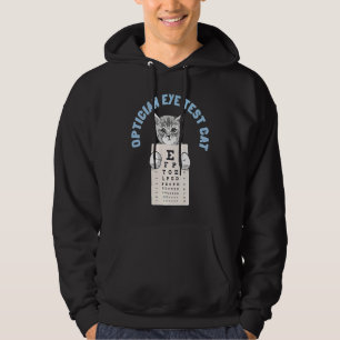 Augenoptiker Augentest Katze Optometrist Augenheil Hoodie
