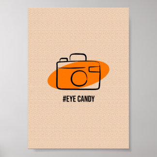 Augenschmaus Kamera - Minimalistische Fotokunst Poster