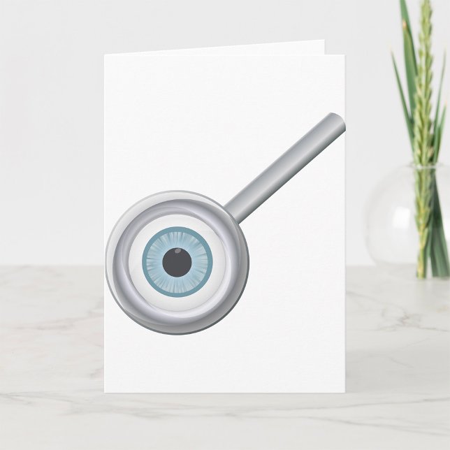 Augenuntersuchung mit Eyeball Magnifying Glass Fun Karte (Von Creator hochgeladen)
