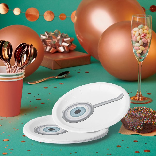 Augenuntersuchung mit Eyeball Magnifying Glass Fun Pappteller (Von Creator hochgeladen)