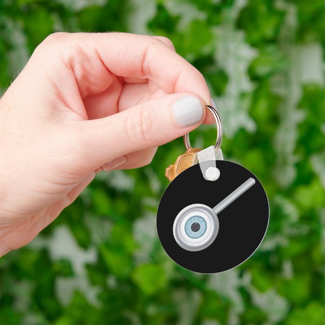 Augenuntersuchung mit Eyeball Magnifying Glass Fun Schlüsselanhänger (Von Creator hochgeladen)