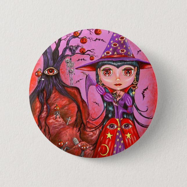 Augenwitscher Halloween Button (Vorderseite)